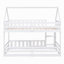 Lit superposé simple au-dessus de simple avec clôture et porte, blanc (ancien SKU: WF313047AAK)-927402575