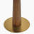 Modern Square Dining Table, 33.5" Sintered Stone Table with Wooden Leg & Gold Base, 2 - Person Kitchen Table for Small Space, 150lbs Weight Capacity-1367182170