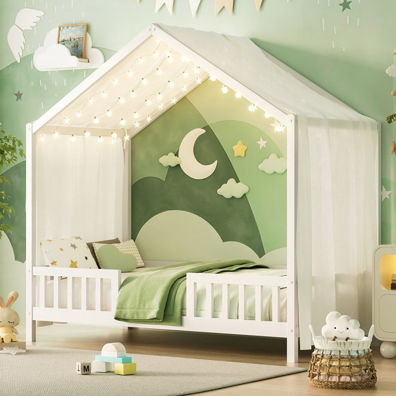 Lit sur pied Montessori, Lit simple, Blanc