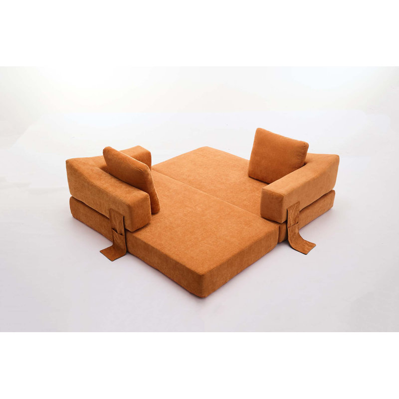 Canapé-lit pliable Minimalist, Orange