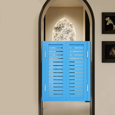 Solid Wood Café / Saloon Door Dual Partition Door Porch Entrance Door