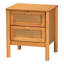 Betzayda Baxton Studio Jenn Golden Brown Wood Japandi 3-Piece Storage Set With Distressed-Finished Rattan