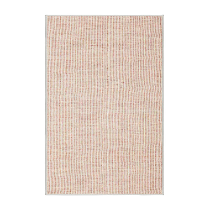 Tapis de zone rose contemporaine, Rectangle 7 pi x 9 pi