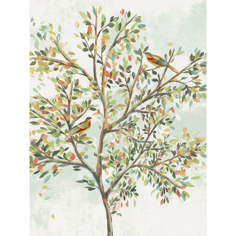 Imprimé arbre printanier II, H 24 po x l 18 po, Papier avec cadre unique doré, Oui