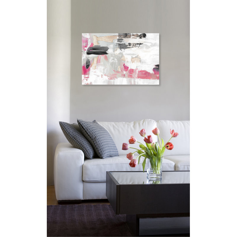 «Abstract Neon Rose Dream», impression sur toile tendue, H 20 po x l 30 po x 1,5 po