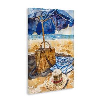 «Coast Of Watercolor Beach Canvas», conception par LSR Design Studio