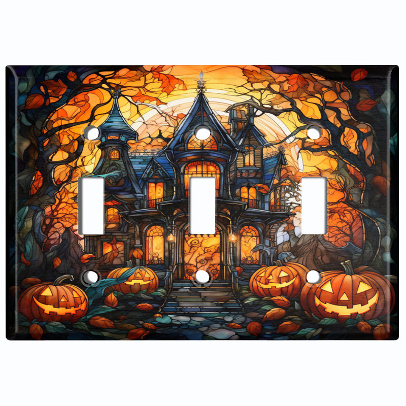 Figurine murale d'Halloween festive 3 lumières d'Halloween