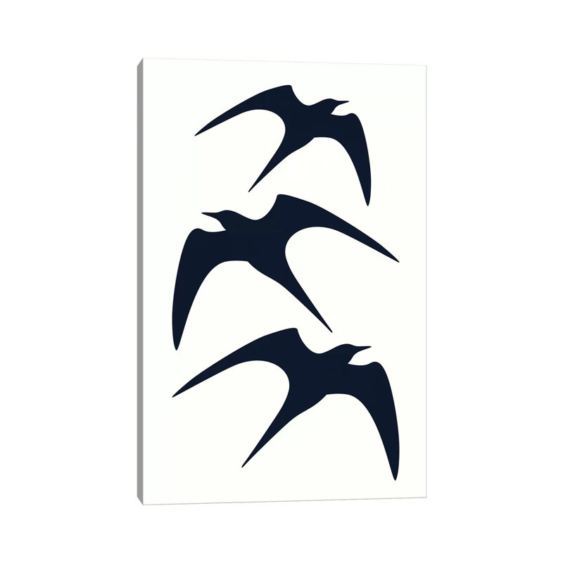 Three Birds by Kubistika - Wrapped Canvas Print, 101.6 cm H x 66.04 cm W x 3.175 cm D