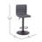 Rochester Swivel Upholstered Adjustable Height Counter Stool with Metal Frame-88697076