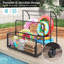 Chariot de rangement roulant pour flotteurs de piscine, panier en métal pour flotteurs, frites de piscine, gilets de sauvetage, ballons de plage