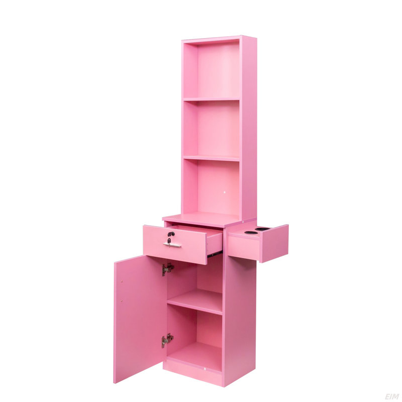 Bureau à cheveux moderne et simple, rangement multicouche, grand espace de rangement, armoire de rangement (armoire), Rose