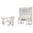 3 Pieces: Desk, Chair, Credenza
