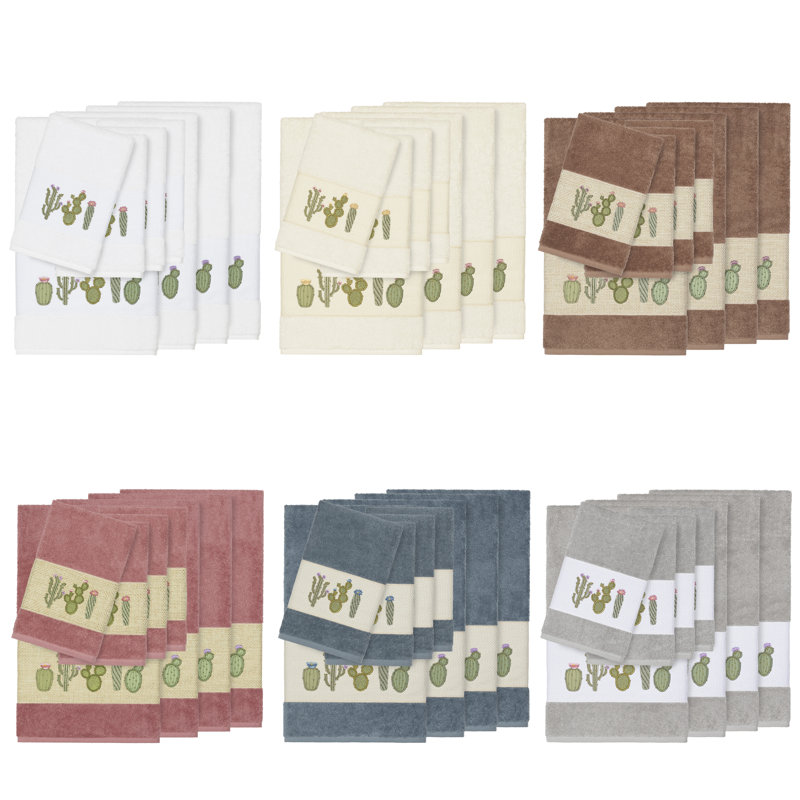 Ensemble de serviettes en coton turc 8 pièces Mila, Latte
