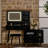 Compact Dressing Table With 3 - Color Adjustable Lights, Drawer Storage, And Built In Power Outlet, Ideal For Bedroom Fluted Glass Door Design Black Vanity Desk Retractable Cabinet, Layer Shelf,-2032843616