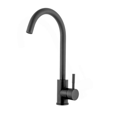 Kitchen Sink Faucet With Single Handles, Black