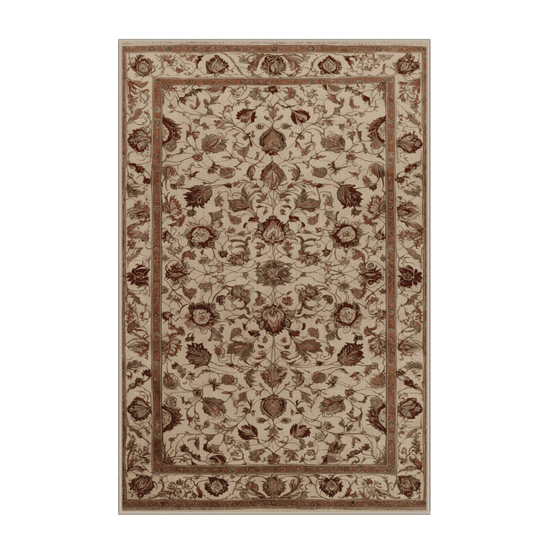 Machine Washable Persian Brown Area Rug, Rectangle 2' x 3'