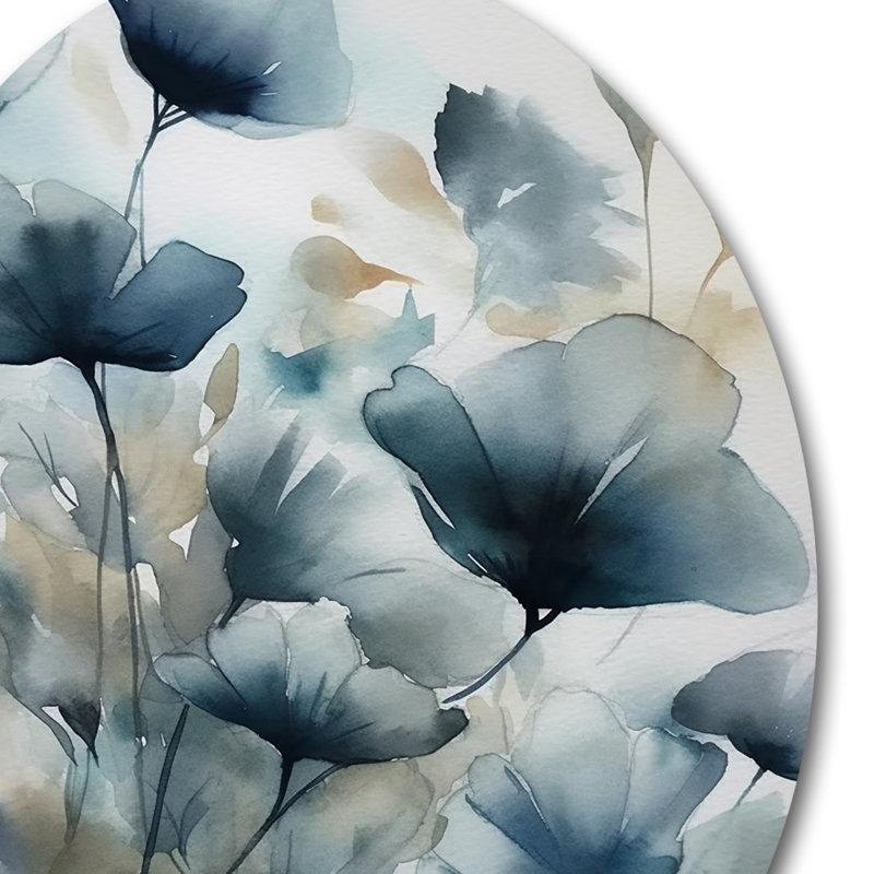 Feuilles et fleurs bleues Nittany III, H 23 po x l 23 po x P 1 po