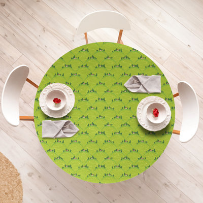 East Urban Home Rural Fitted Round Tablecloth Multicolor 56898