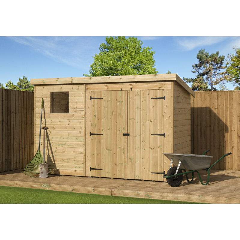 Shiplap Pent Wooden Shed, 10ft. W x 6ft. D