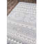 Tapis ivoire / gris en laine fait à la main Adhley-947027551