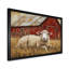 «Sheep By The Old Red Farm - Sheep», reproduction sur toile-49762922-205400210-49762921