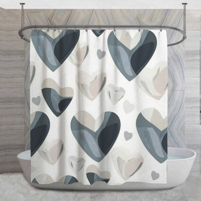 Rideau de douche Hearts - Cottage romantique