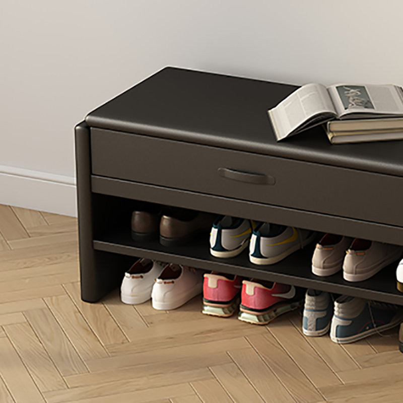 47.2in Shoe Storage Bench, Black