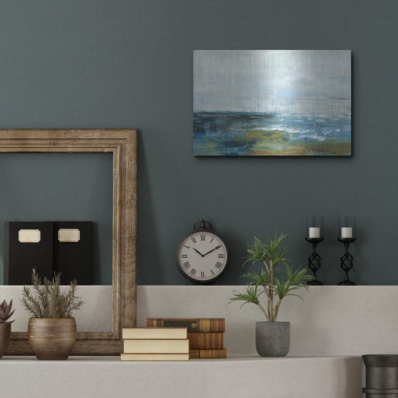 Ivy Bronx «Morning Seascape» par Silvia Vassileva, art mural en métal, H 12 po x l 16 po