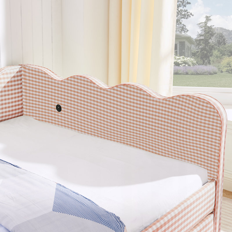 Full Size Daybed with Twin Size Trundle, Full/Double, Pink