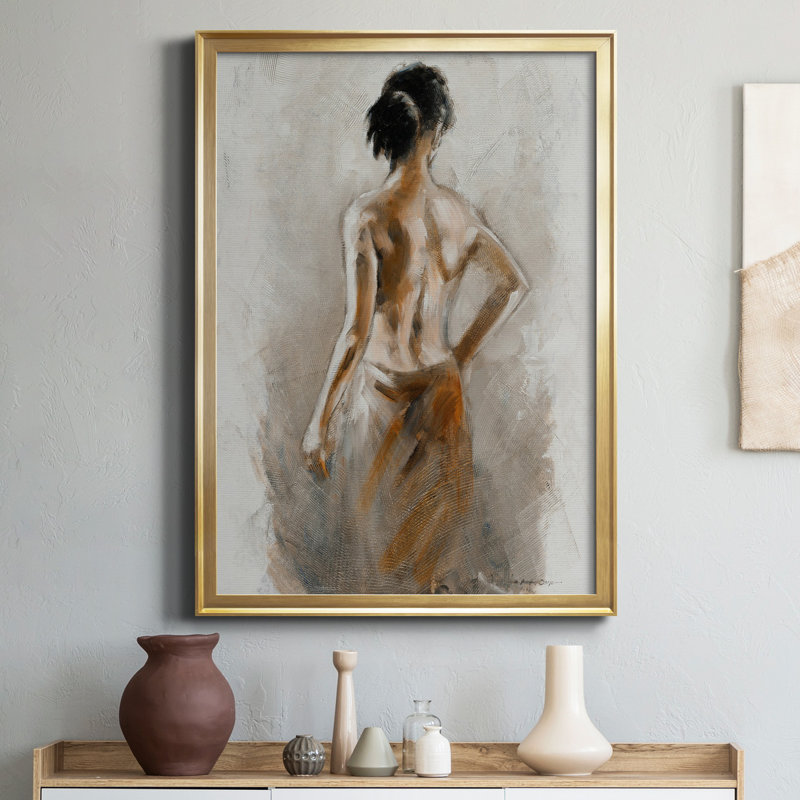 Spa Moment - Peinture sur toile encadrée, H 18,5 po x l 24,5 po x P 1,5 po, Or