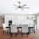 Barbaraann Industrial 60-Inch Large LED Ceiling Fan with Light Kit And Remote