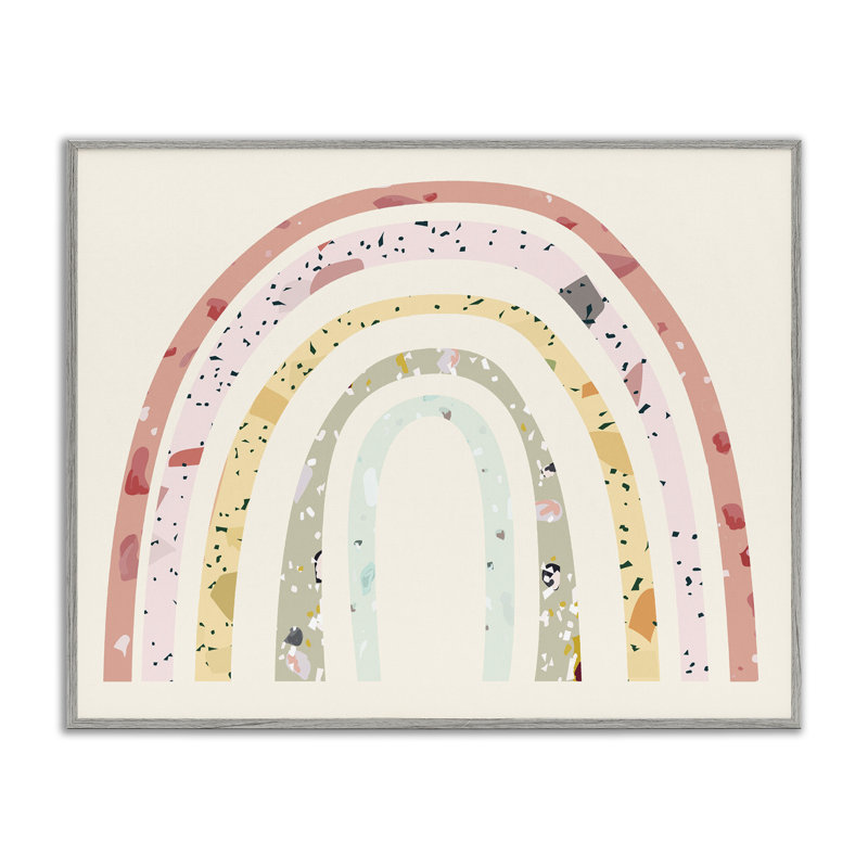 Motif abstrait pour enfants, arc-en-ciel sur art, Estampe numérique Farmhouse, H 16 po x l 20 po