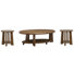 Fyfe Oval Cocktail Table With 2 End Table