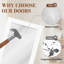  Panneaux de porte entièrement assemblés, portes de grange coulissantes en bois massif Kit-𝘀𝗶𝗱𝗲𝗱 with avec trousse de quincaillerie d'installation (𝗦𝗼𝗳𝘁 𝗖𝗹𝗼𝘀𝗲 𝗜𝗻𝗰𝗹𝘂𝗱𝗲𝗱)-126594112-110446068