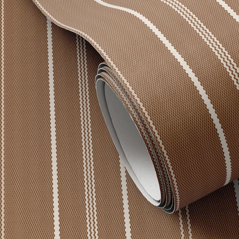 Striped Terralon Wallpaper Roll by Getty Images, Teracotta I