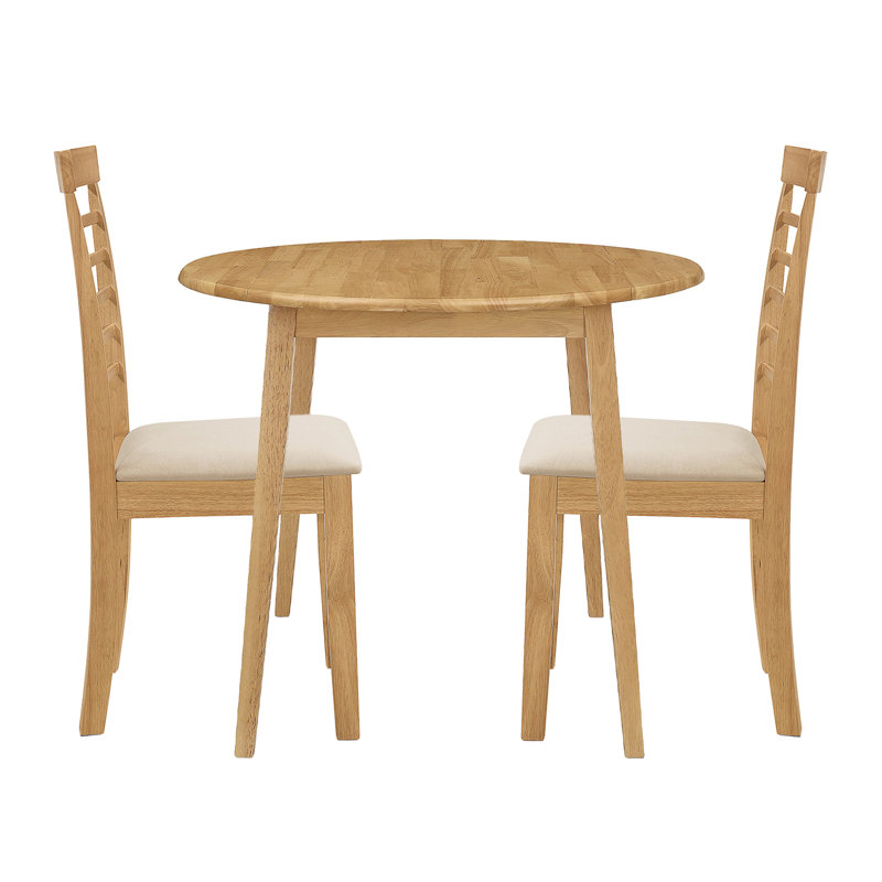 Mcneill 2 - Person Drop Leaf Dining Set, Oak, Oak