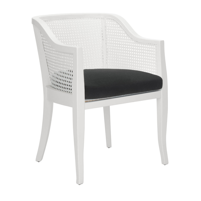 Kerwin 17.1'' H Upholstered Armchair, White/Black