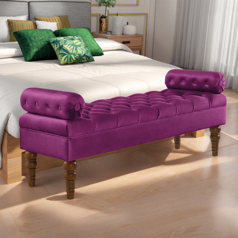 Banc rembourré 51,48 po, Violet