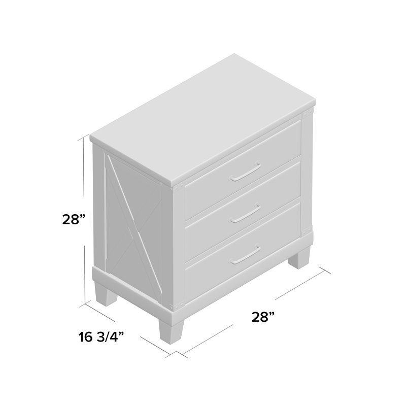 Ashly 28'' W Nightstand, Dark Walnut