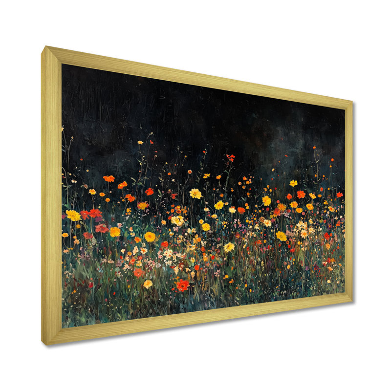 Colangelo - Floral Wall Art, H 30 po x l 40 po, Doré, Floater Framed
