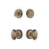 Nostalgic Warehouse Classic Rosette Entry Set with Homestead Knob