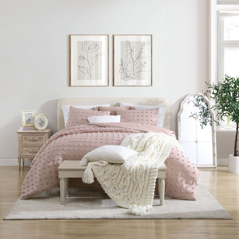 Ensemble d'édredon en microfibre 3 pièces Swift Home Pom Pom - ultra doux et ludique - toutes saisons, durable, facile d'entretien