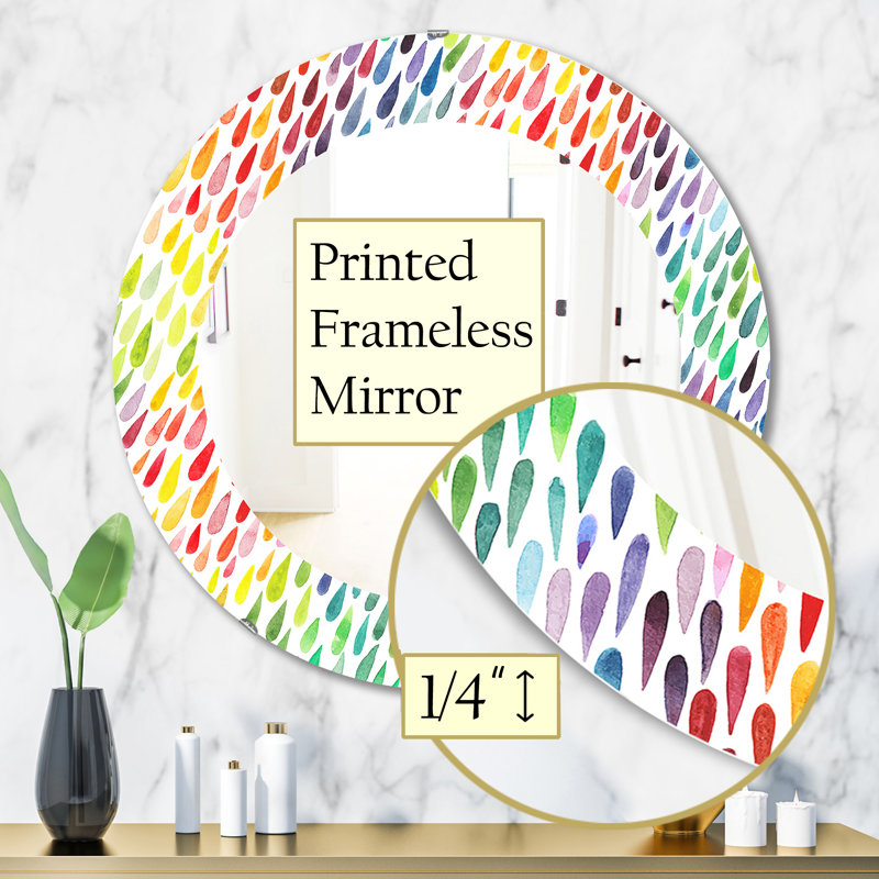 Fire And Ice Minerals VI Mirror, 31.5" H x 31.5" W, Paisley
