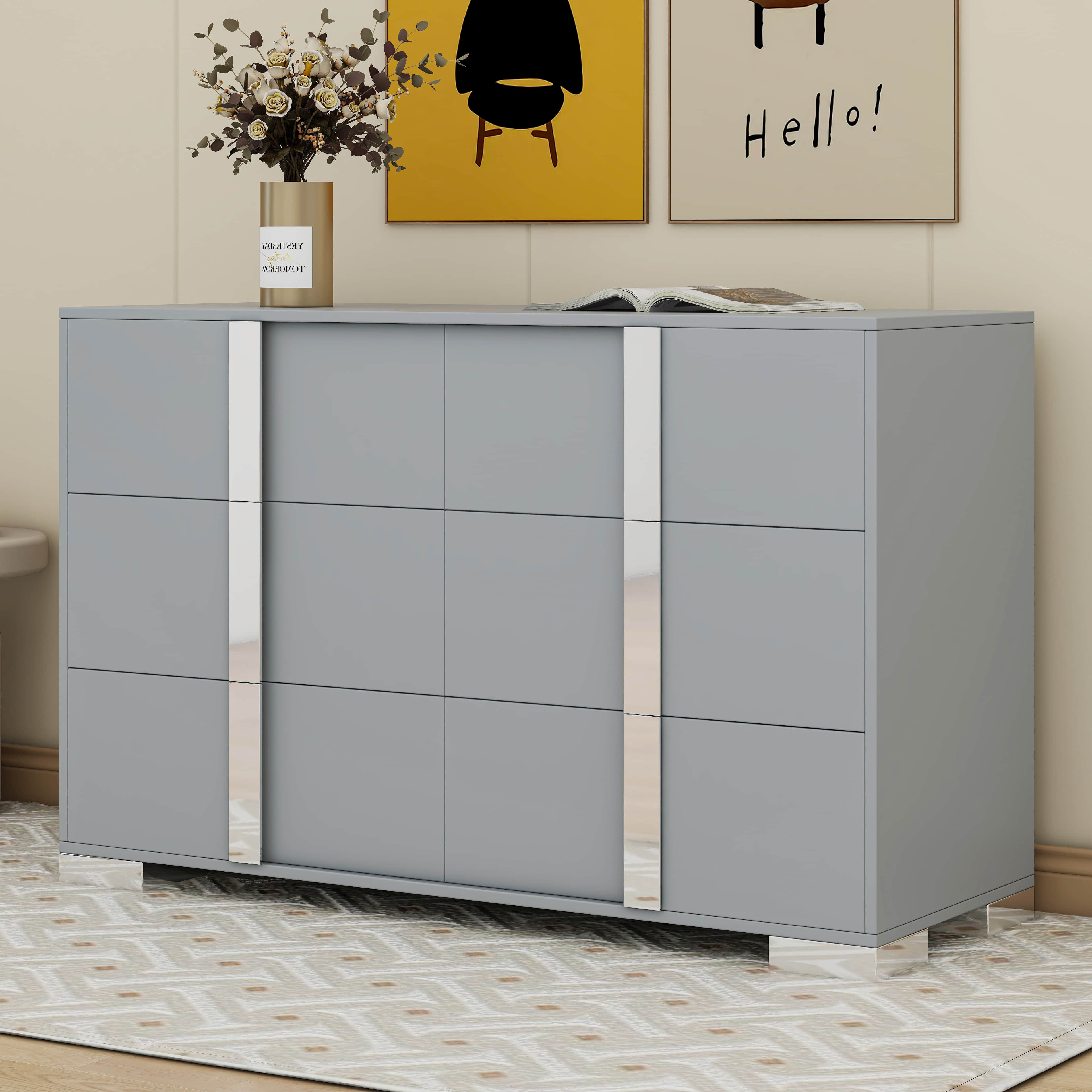 Cosmic Modern Dresser With 6 Drawers | Wayfair Cosmic Modern Dresser With 6 Drawers | Wayfair