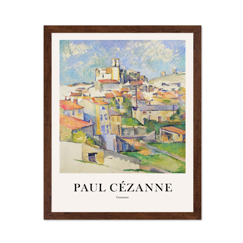 Paul Cezanne - Gardanne, Poster, 16"H x 20"W, Brown Framed
