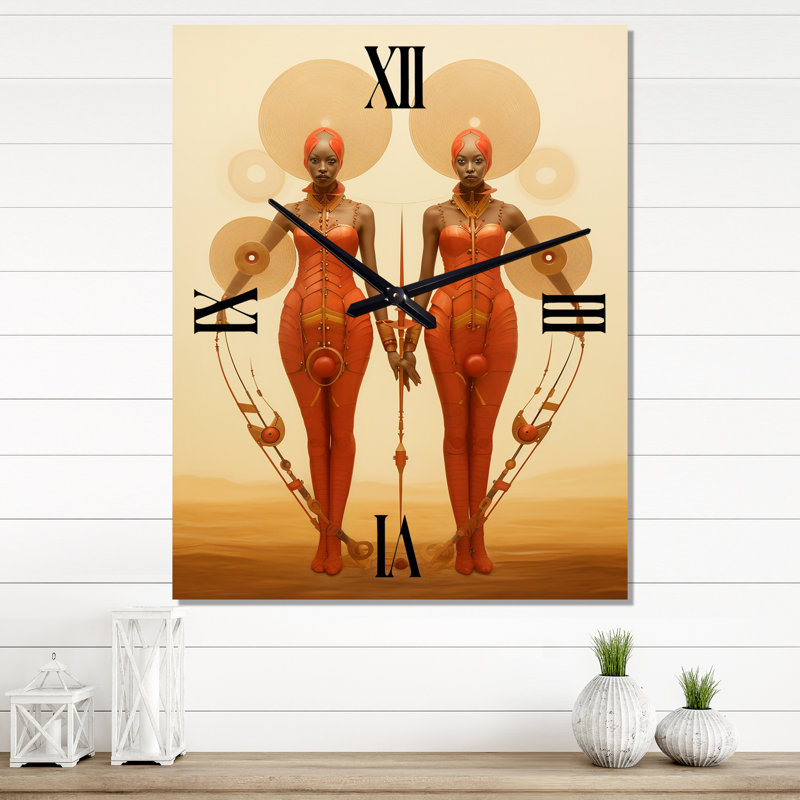 Horloge murale rétro Alien Goddess, Moyen