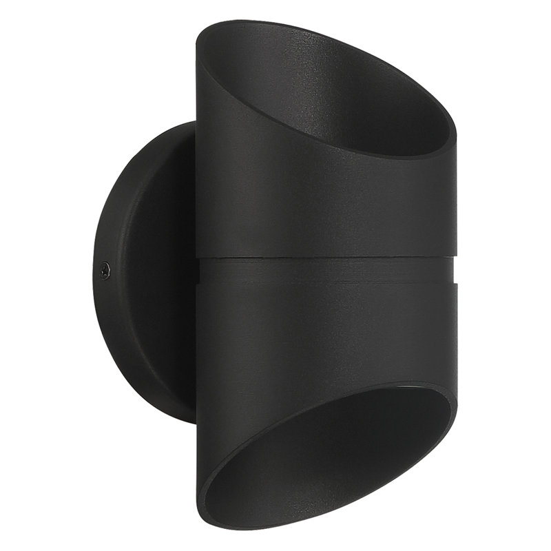 Jarris Steel Wall Light, Black, 8" H x 4.75" W x 4.75" D