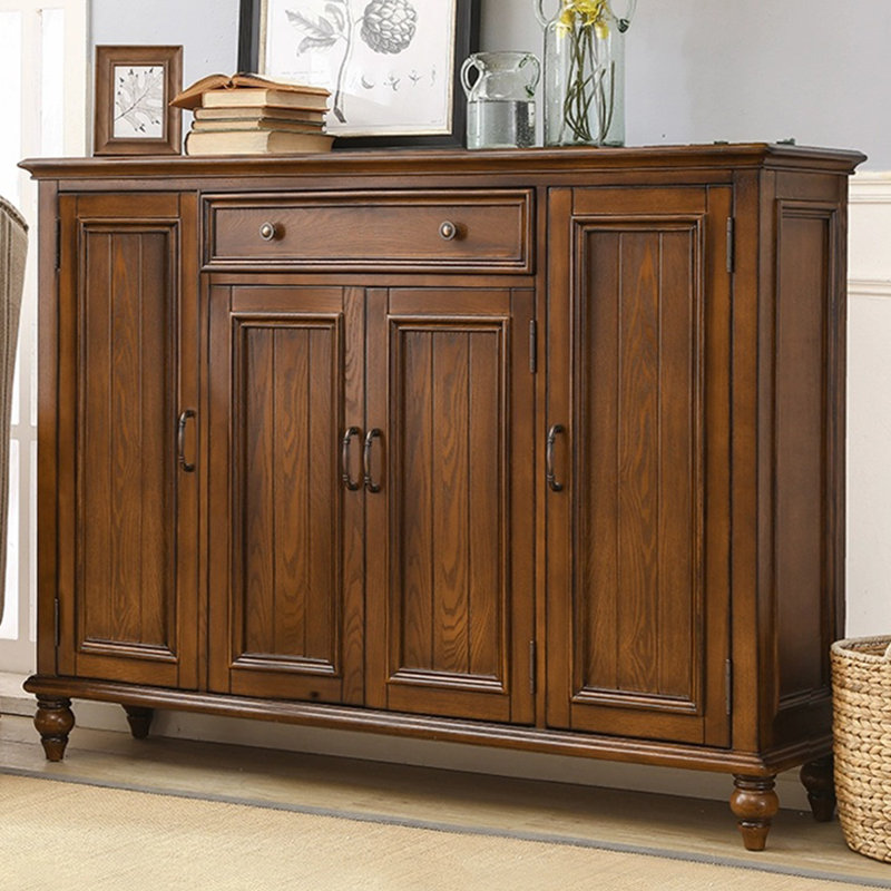 Walnut Solid Wood Shoe Storage Bench, 43.31" H x 55.12" W x 15.75" D