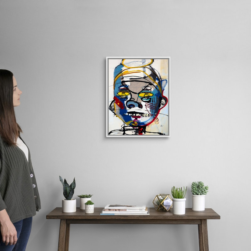 Reproduction d'art sur toile, H 22 po x l 18 po x P 1,75 po, Cadre flottant blanc