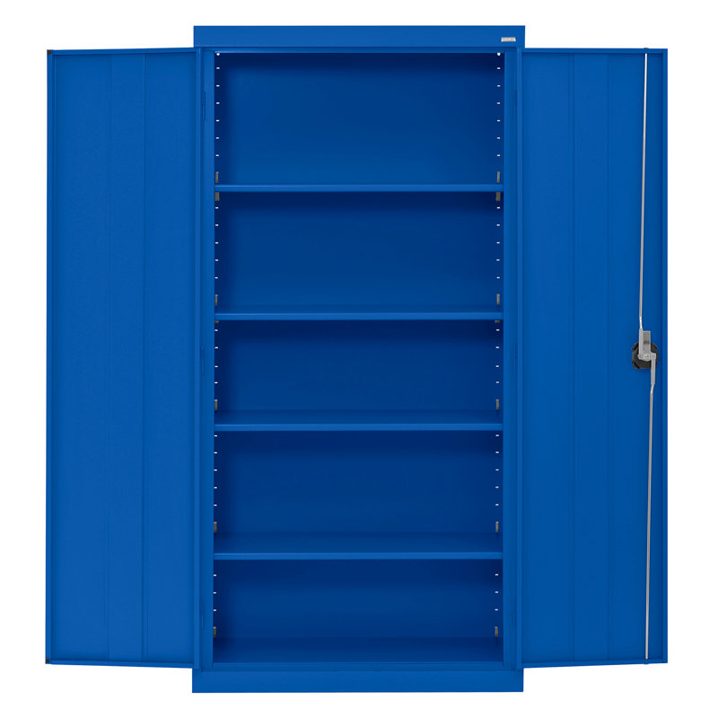 Armoire de rangement à 5 tablettes, Bleu